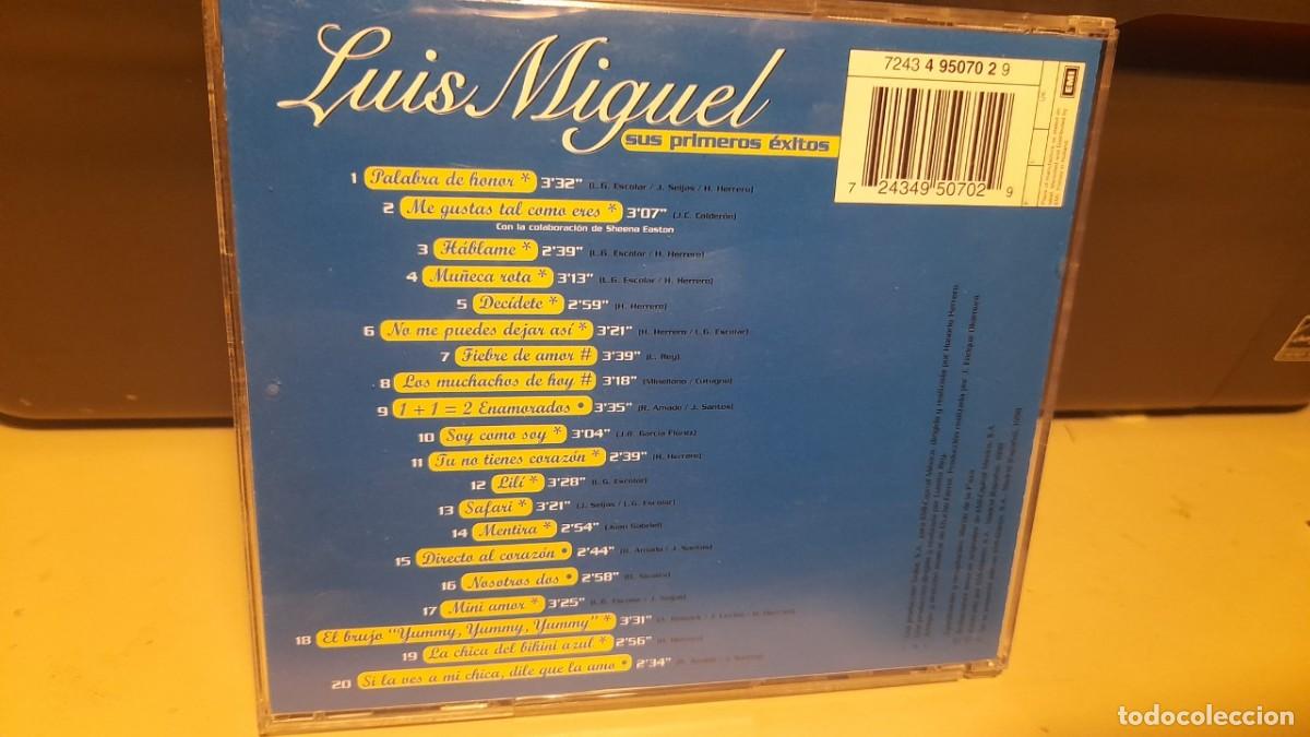 CDs de m&uacute;sica: CD LUIS MIGUEL : SUS PRIMEROS EXITOS ( 20 CANCIONES ) - Foto 3