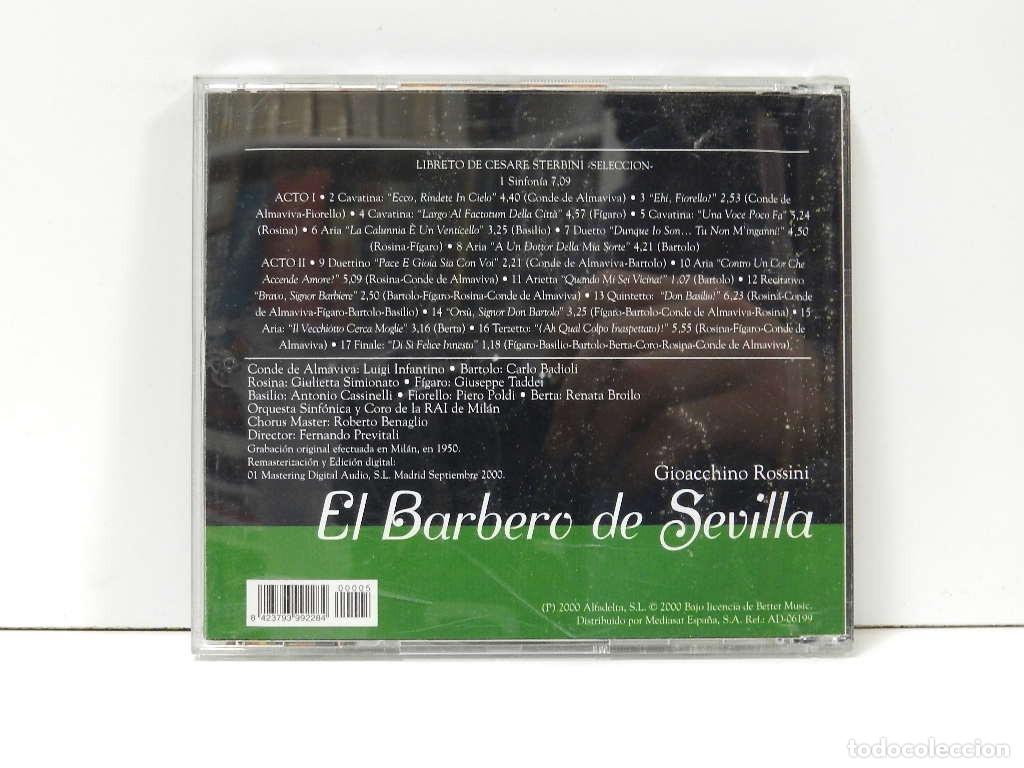 CDs de m&uacute;sica: DISCO CD. Rossini &ndash; El Barbero De Sevilla. COMPACT DISC. - Foto 2