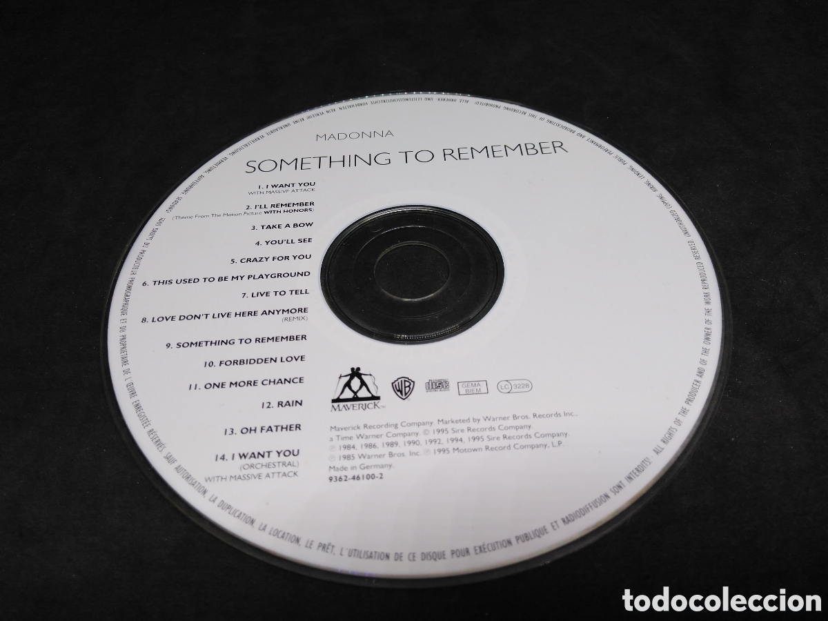 CDs de m&uacute;sica: MADONNA - SOMETHING TO REMEMBER - CD - 1995 - DISCO VERIFICADO - Foto 6