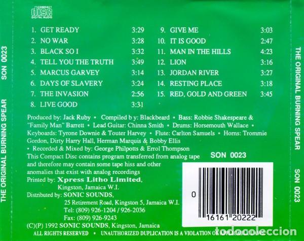 CDs de m&uacute;sica: The Original Burning Spear + Marcus Garvey / Garveys Ghost - Foto 4