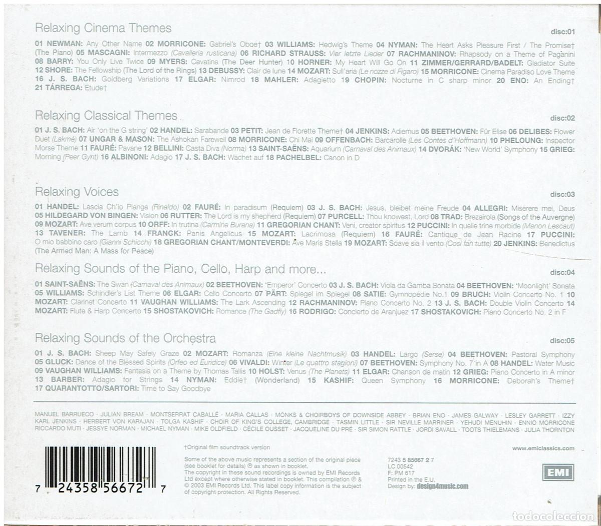 CDs de m&uacute;sica: Classical chillout. Estuche con 5 CD. OK - Foto 2
