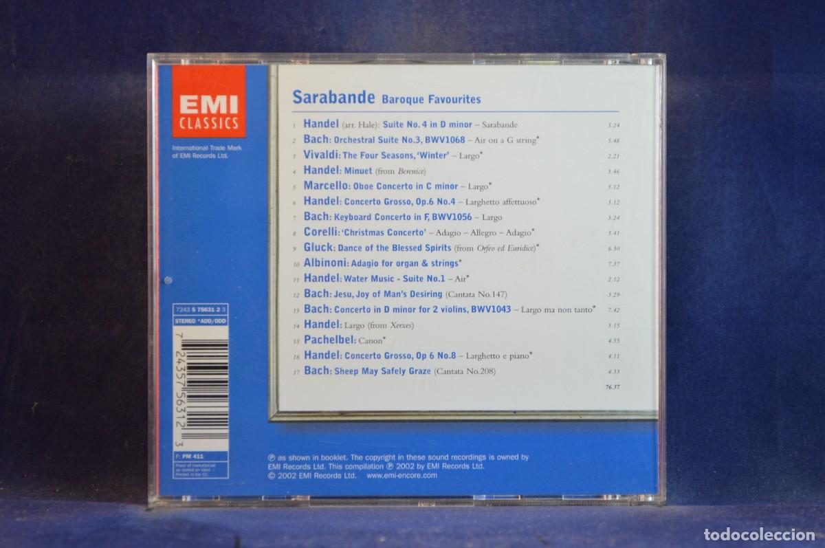 CDs de m&uacute;sica: VARIOUS - SARABANDE, BAROQUE FAVOURITES - CD - Foto 2