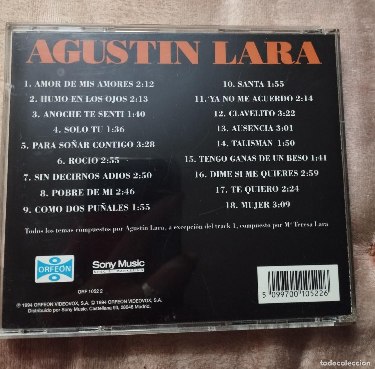 CDs de m&uacute;sica: CD Agustin Lara interpreta a Agustin Lara - Foto 3