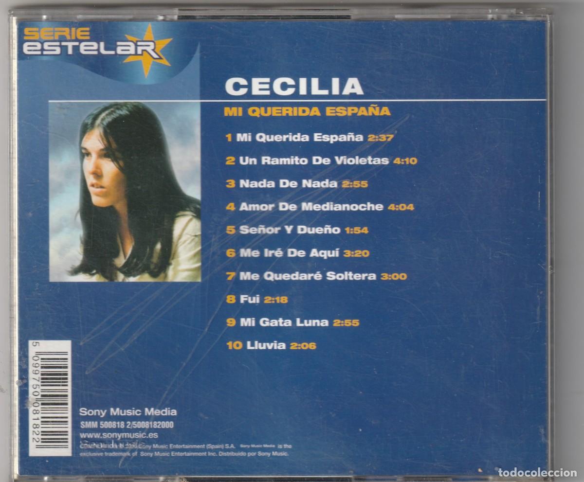 CDs de m&uacute;sica: CECILIA - MI QUERIDA ESPA&Ntilde;A (CD SONY 2000) - Foto 2