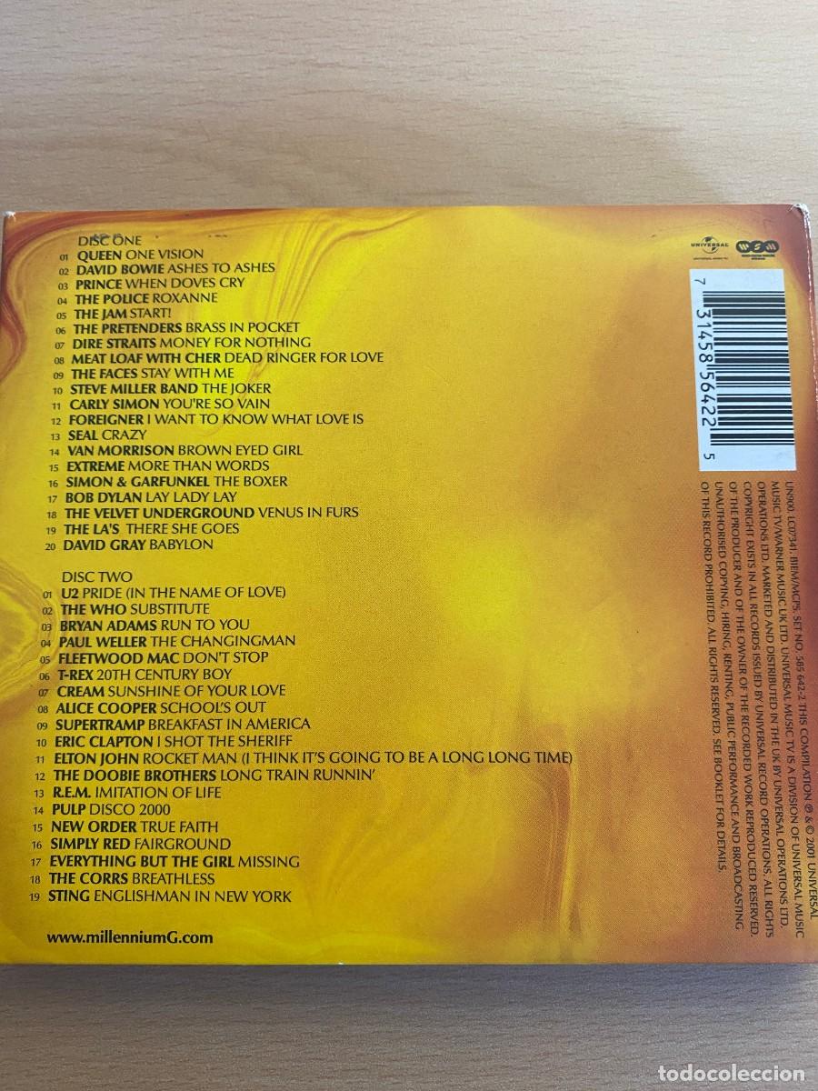 CDs de m&uacute;sica: MILLENIUM GOLD RECOPILATORIO 2CD U2, BOB DYLAN, REM, STING... - Foto 2