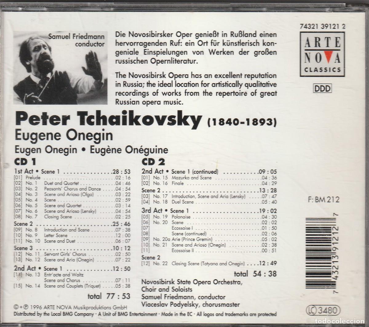 CDs de m&uacute;sica: TCHAIKOVSKY - EUGENE ONEGIN (2 X CD ARTE NOVA 1996) - Foto 2