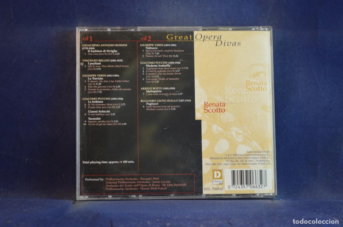 CDs de m&uacute;sica: GREAT OPERA DIVAS RENATA SCOTTO - 2 CD - Foto 2