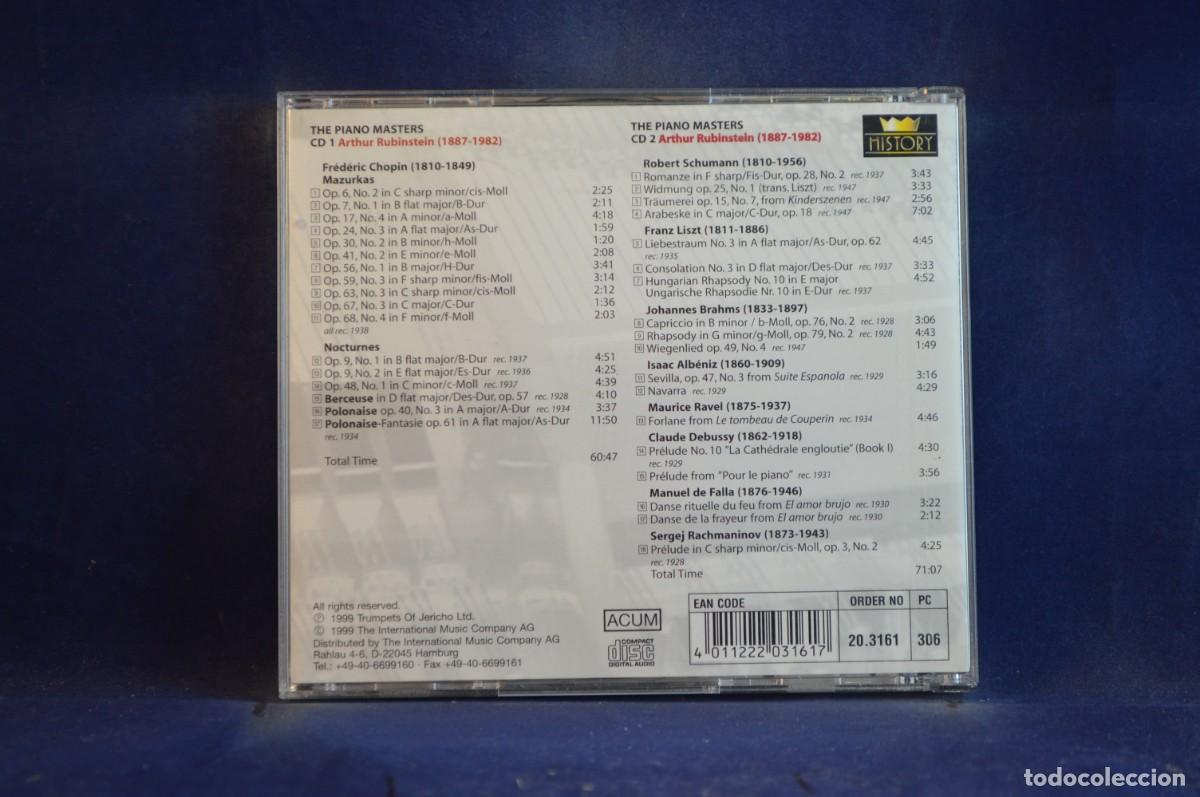 CDs de m&uacute;sica: THE PIANO MASTERS - ARTHUR RUBINSTEIN - 2 CD - Foto 2