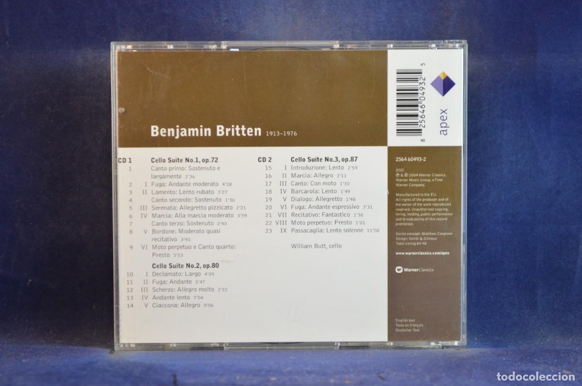 CDs de m&uacute;sica: BENJAMIN BRITTEN, WILLIAM BUTT - CELLO SUITES - 2 CD - Foto 2