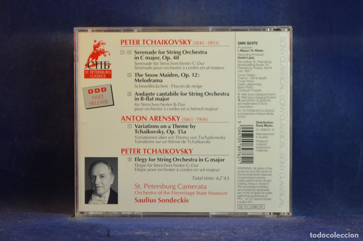 CDs de m&uacute;sica: TCHAIKOVSKY / ARENSKY: SONDECKIS - VARIATIONS / SERENADE FOR STRINGS - CD - Foto 2