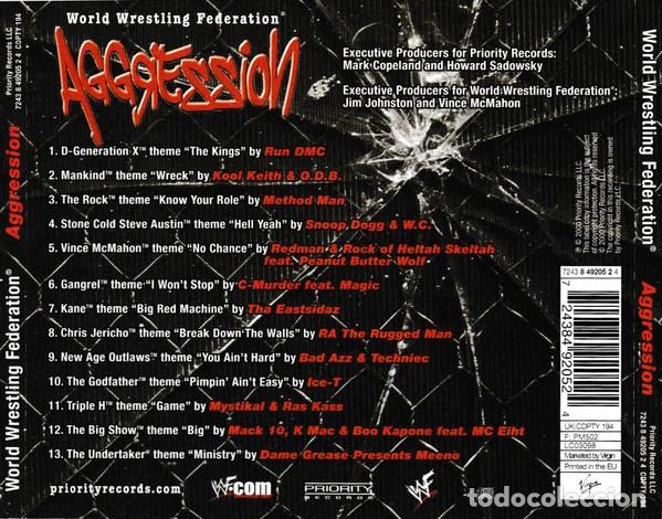 CDs de m&uacute;sica: Various &ndash; WWF Aggression - CD COMPILATION - UK 2000 - Foto 2