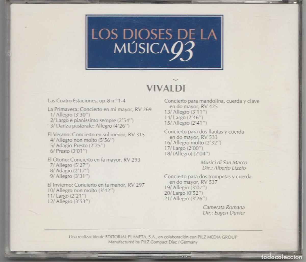 CDs de m&uacute;sica: CD LOS DIOSES DE LA MUSICA 93 - VIVALDI - Foto 2