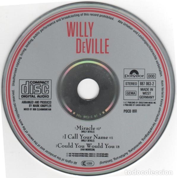 CDs de m&uacute;sica: Willy DeVille &ndash; Miracle -CD, Maxi-Single, Cardboard Sleeve -Germany 1987 - Foto 3