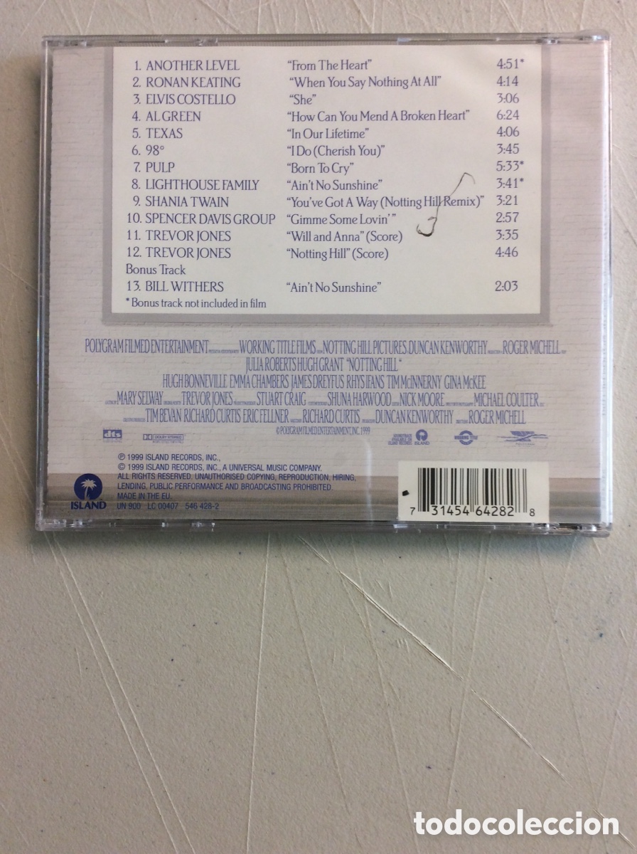 CDs de m&uacute;sica: BSO Notting Hill. - Foto 2