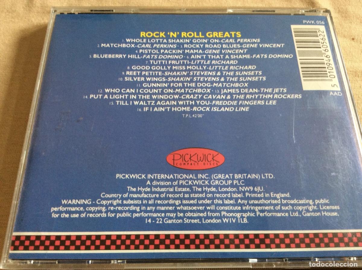 CDs de m&uacute;sica: ROCK N ROLL GREATS CD PICKWICK. 1988. - Foto 2
