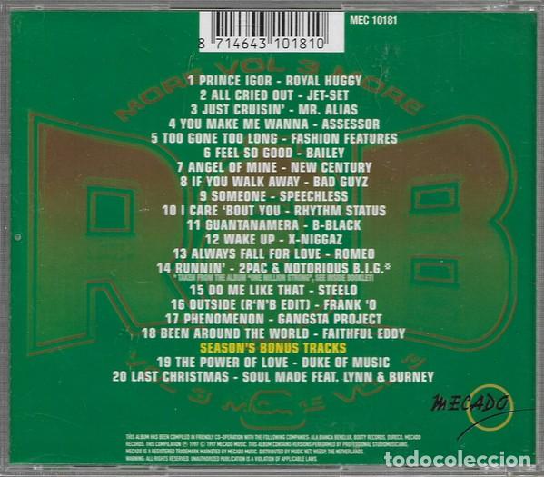 CDs de m&uacute;sica: Various &ndash; More R&B Vol 3 - CD COMPILATION - NETHERLANDS 1997 - Foto 2