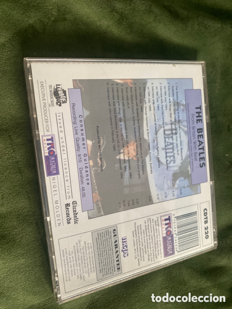 CDs de m&uacute;sica: CD THE BEATLES FROM BRITAIN WITH BEAT - Foto 3