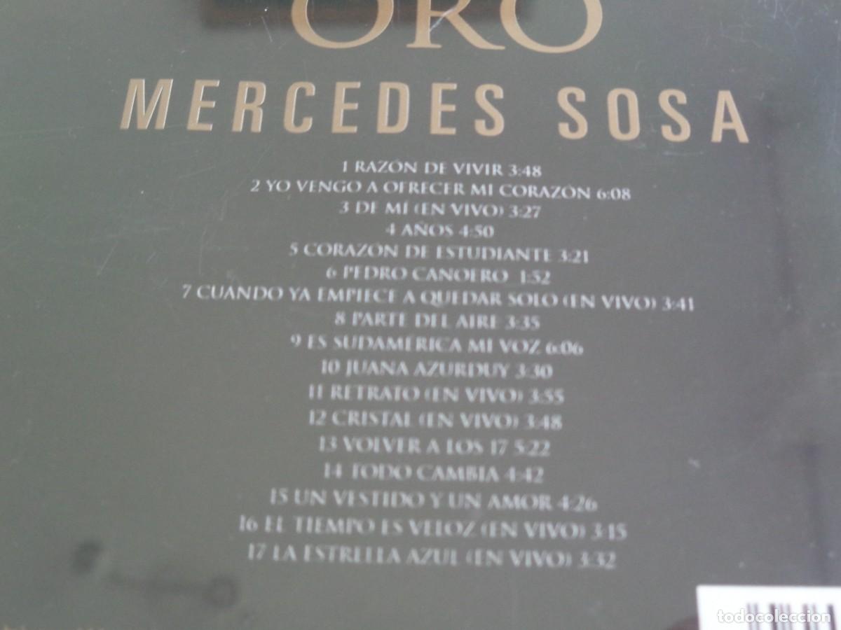 CDs de m&uacute;sica: MERCEDES SOSA ORO - GRANDES EXITOS - Foto 3