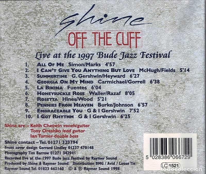 CDs de m&uacute;sica: Shine - Off The Cuff. CD - Foto 2