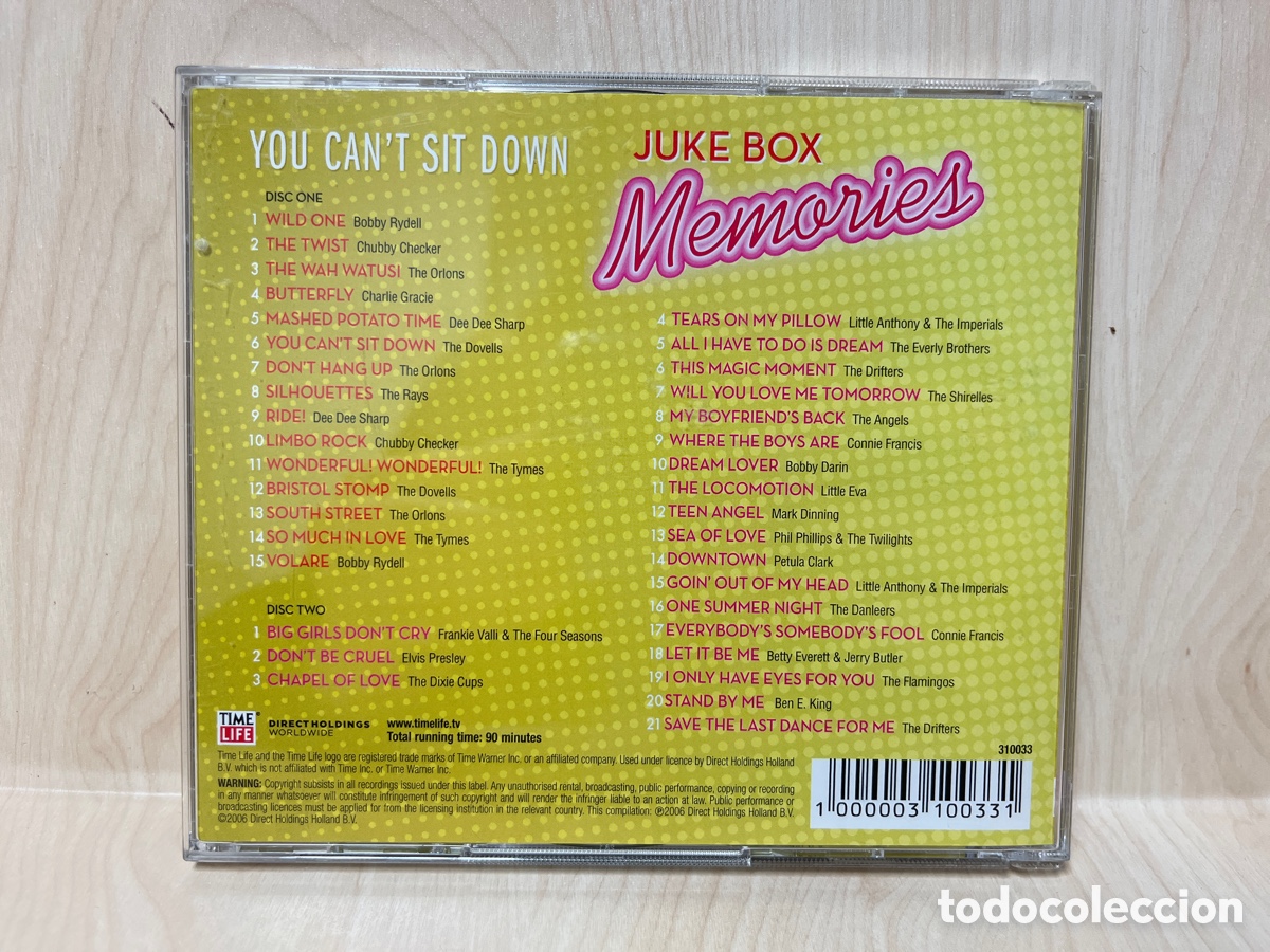 CDs de m&uacute;sica: Juke Box Memories - You Cant Sit Down (2xCD, Comp) - Foto 2