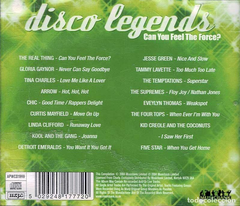 CDs de m&uacute;sica: Disco Legends - Can You Feel The Force?. CD - Foto 2