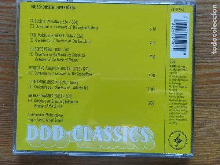 CDs de m&uacute;sica: CD DIE SCHONSTEN OUVERTUREN (5A) - Foto 2