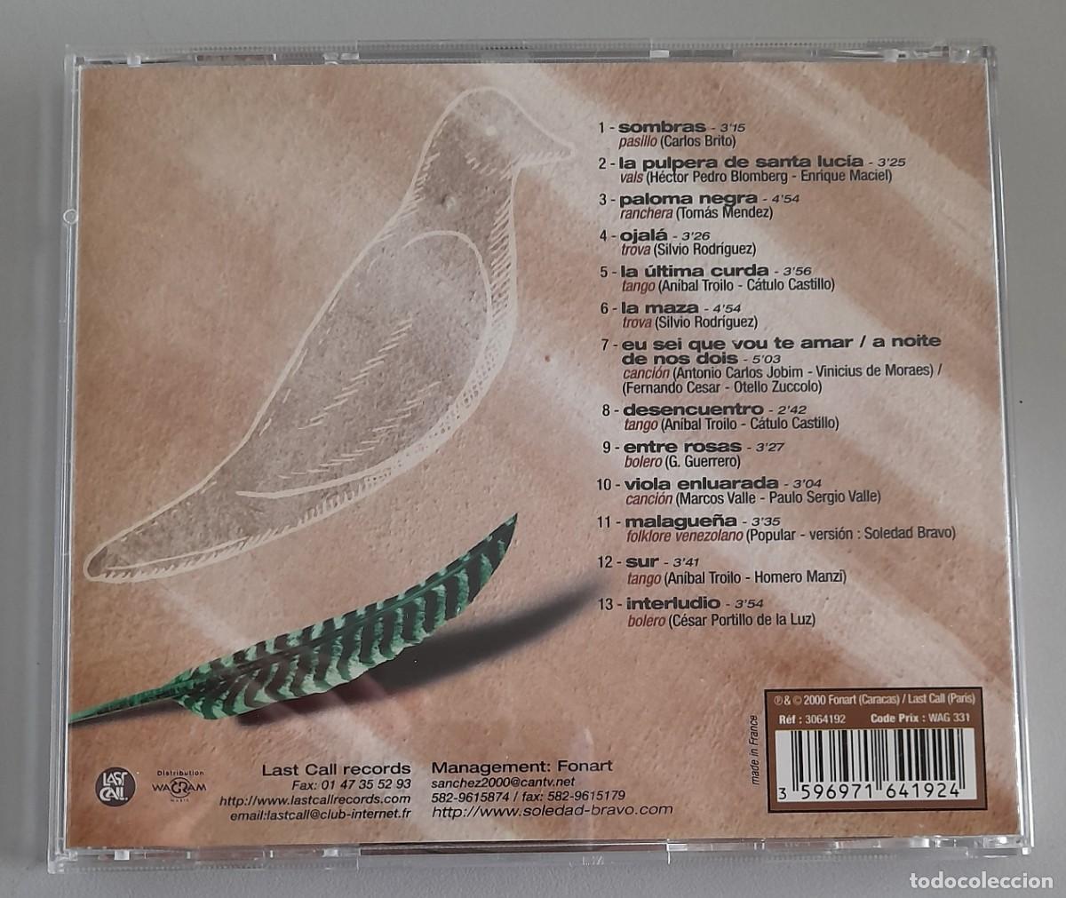 CDs de m&uacute;sica: SOLEDAD BRAVO - PALOMA NEGRA - Foto 2