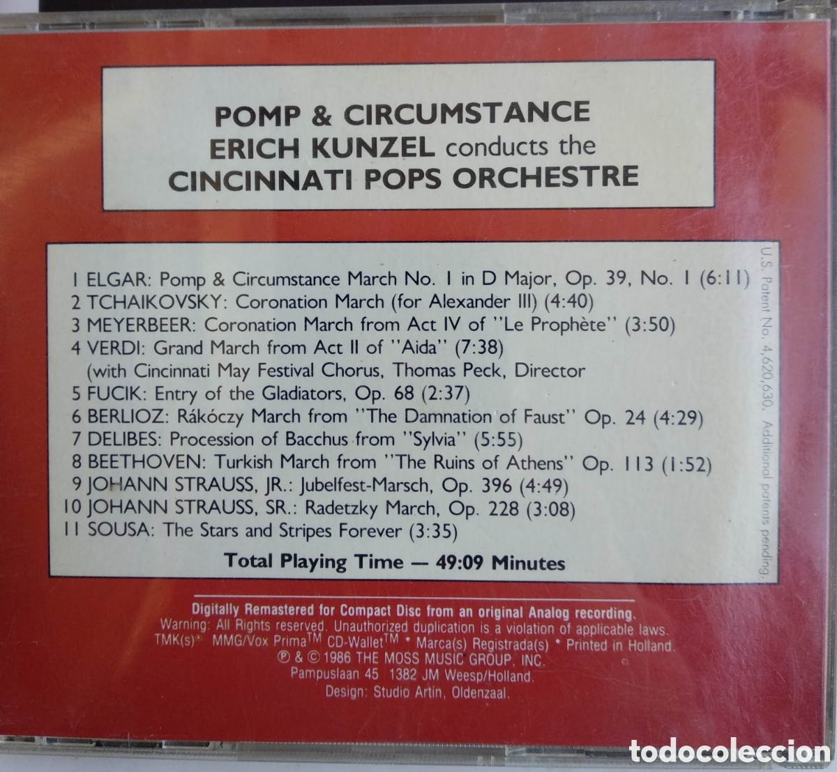 CDs de m&uacute;sica: CINCINNATI POPS ORCHESTRA, HOLLAND, VOX, - Foto 2