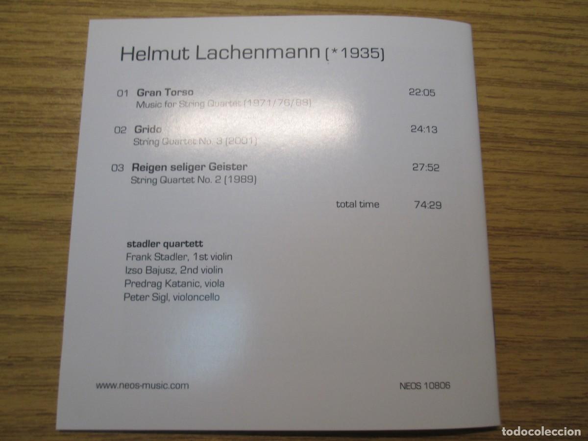 CDs de m&uacute;sica: CD. HELMUT LACHENMANN. STRING QUARTETS. CD. NEOS. FUNDACION BBVA. 2010 - Foto 7