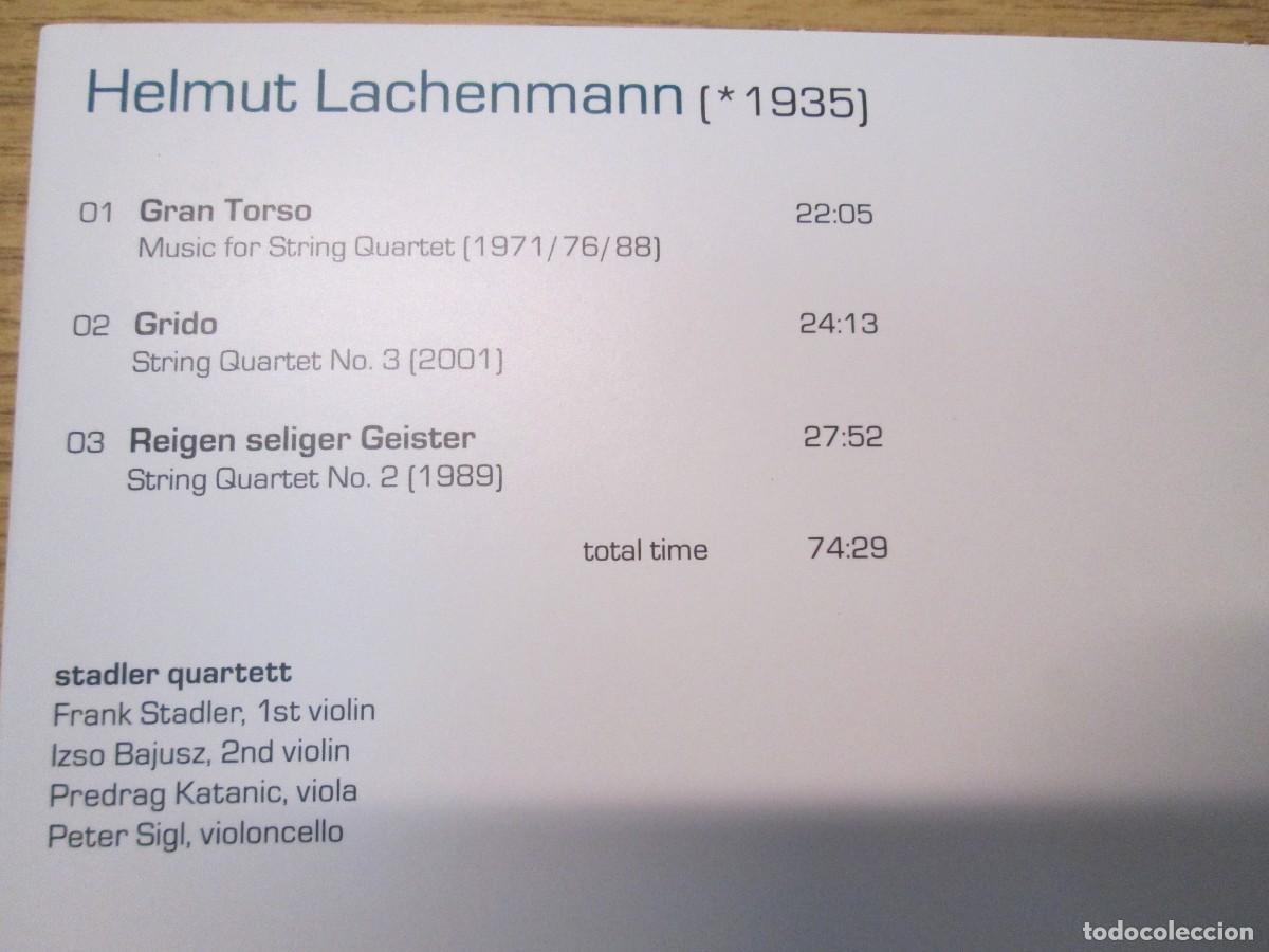 CDs de m&uacute;sica: CD. HELMUT LACHENMANN. STRING QUARTETS. CD. NEOS. FUNDACION BBVA. 2010 - Foto 10
