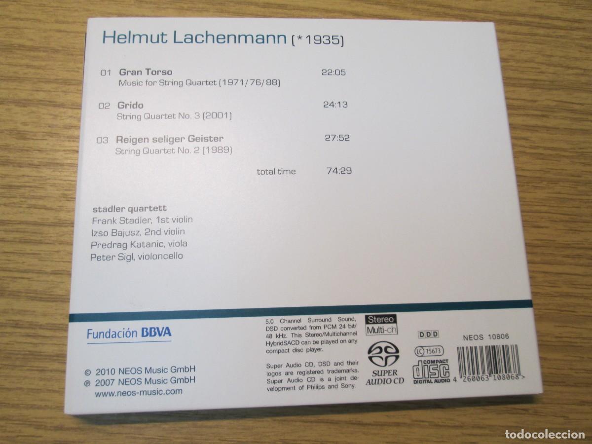 CDs de m&uacute;sica: CD. HELMUT LACHENMANN. STRING QUARTETS. CD. NEOS. FUNDACION BBVA. 2010 - Foto 11