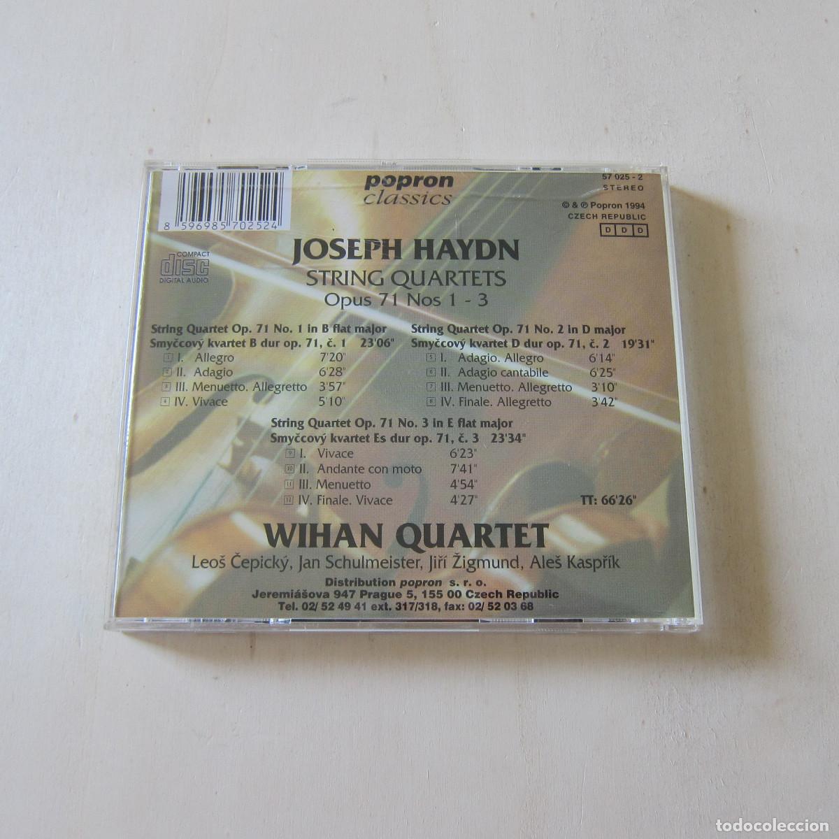 CDs de m&uacute;sica: HAYDN. STRING QUARTETS OP.71 - WIHAN QUARTET (POPRON CLASSICS) CD - Foto 2