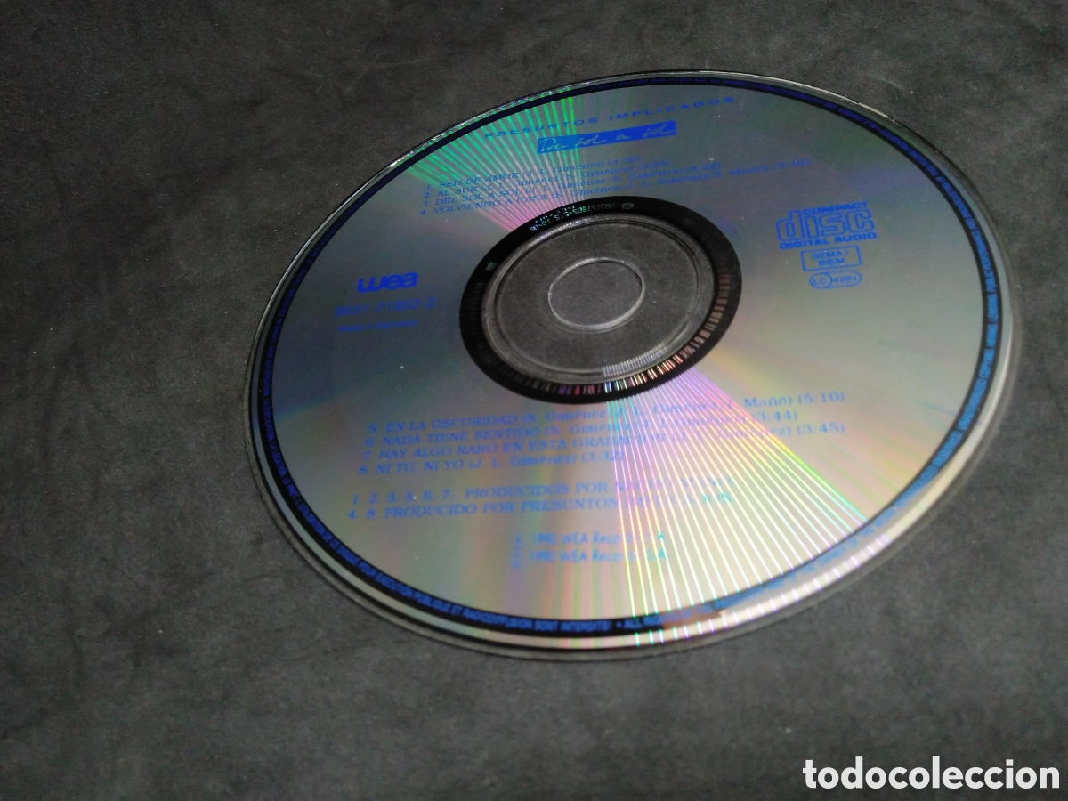 CDs de m&uacute;sica: PRESUNTOS IMPLICADOS - DE SOL A SOL - CD - 1990 - DISCO VERIFICADO - Foto 6