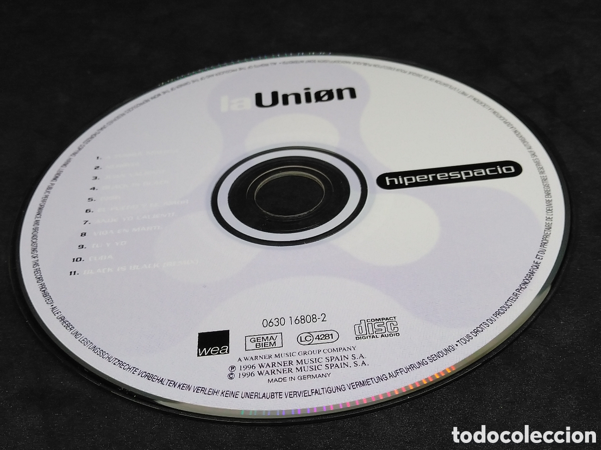 CDs de m&uacute;sica: LA UNI&Oacute;N - HIPERESPACIO - CD - 1996 - DISCO VERIFICADO - Foto 6