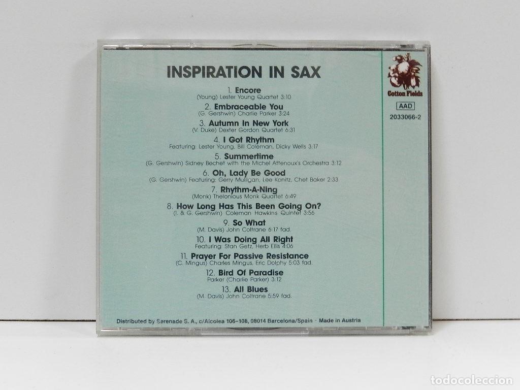 CDs de m&uacute;sica: DISCO CD. Inspiration In Sax. COMPACT DISC. - Foto 2