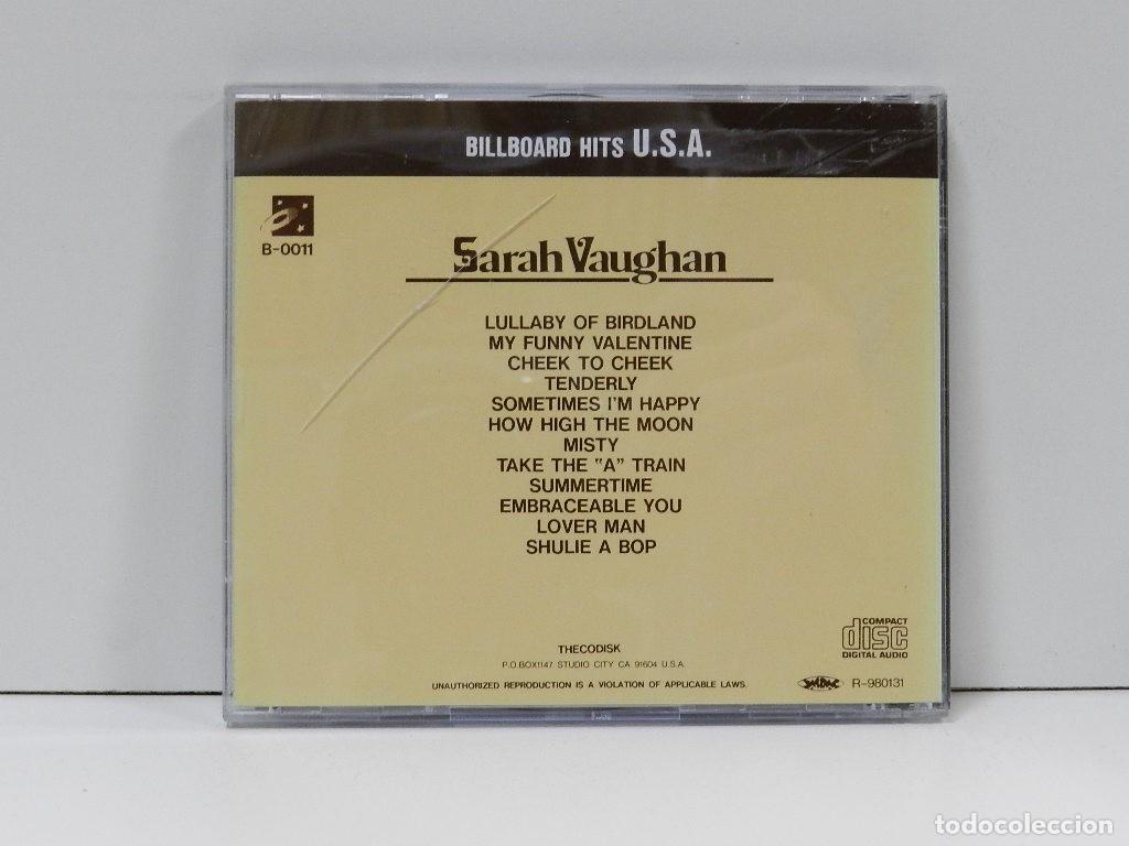 CDs de m&uacute;sica: DISCO CD. Sarah Vaughan &ndash; Billboard Hits U.S.A. COMPACT DISC. - Foto 2
