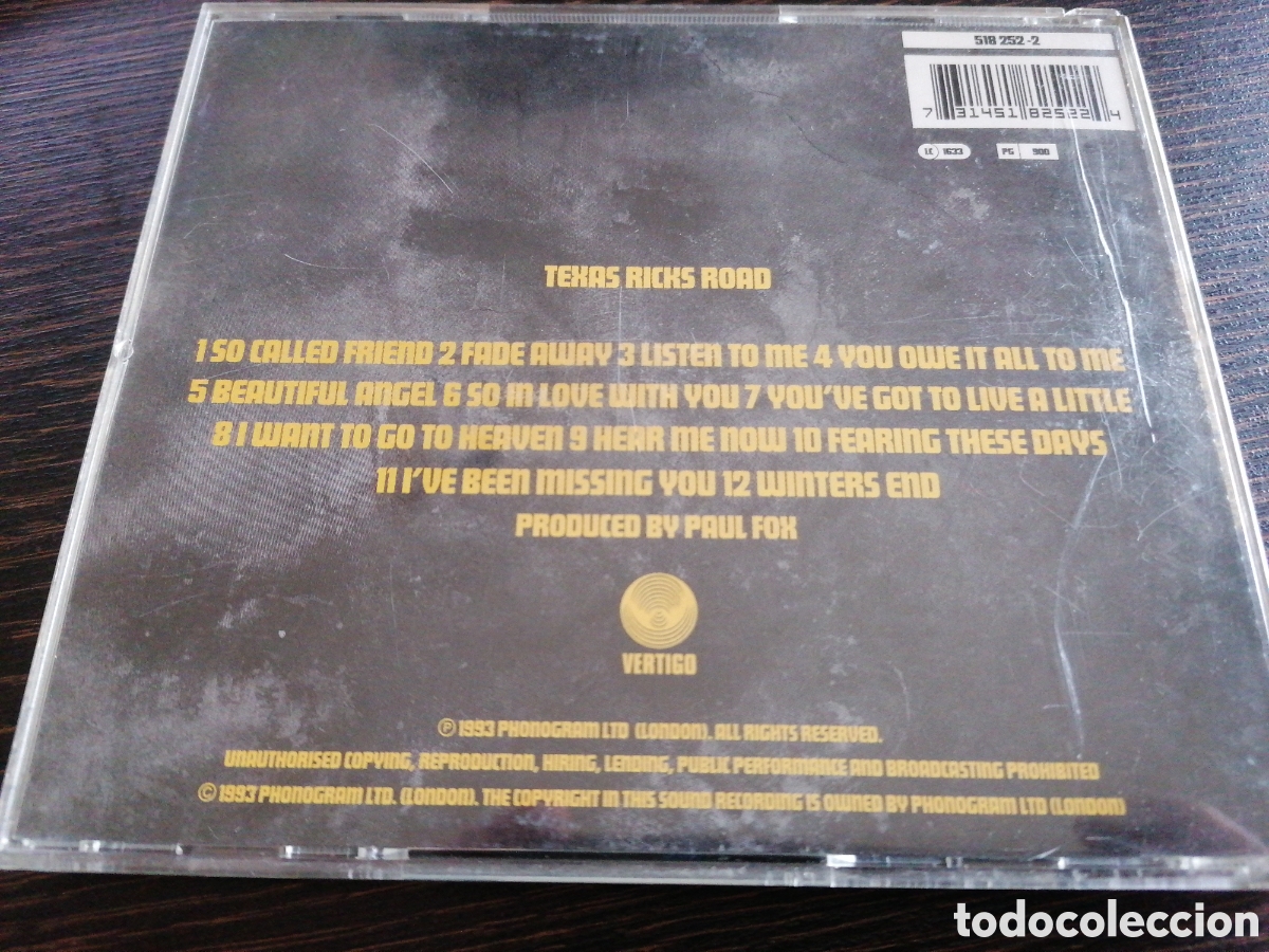 CDs de m&uacute;sica: Texas - Ricks Road CD - Foto 2