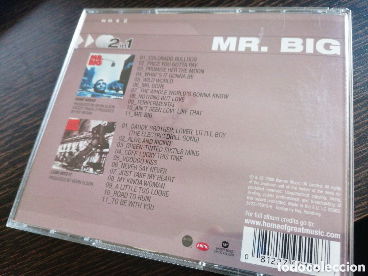 CDs de m&uacute;sica: Mr. Big - 2 in 1 - Bump Ahead - Lean into it CD - Foto 2