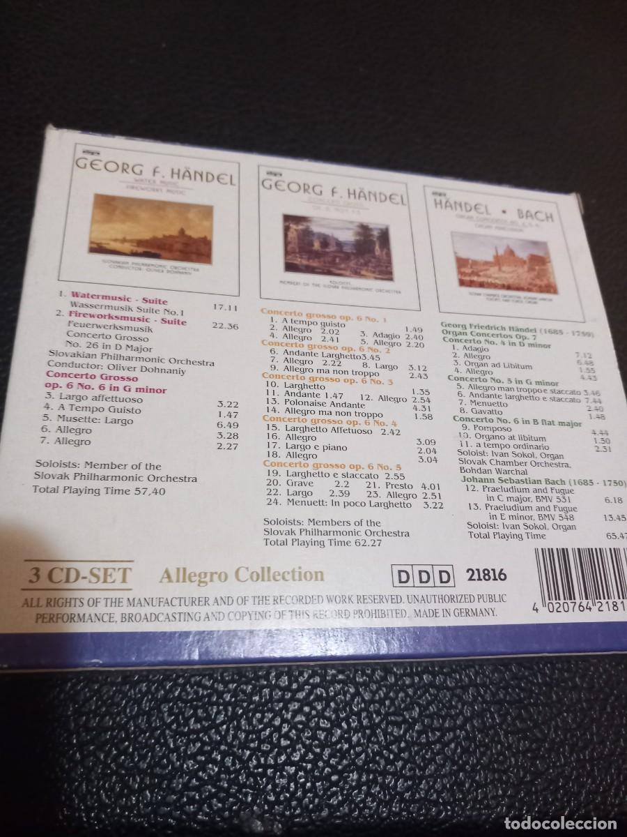 CDs de m&uacute;sica: handel - famous works - caja 3 cd - Foto 2