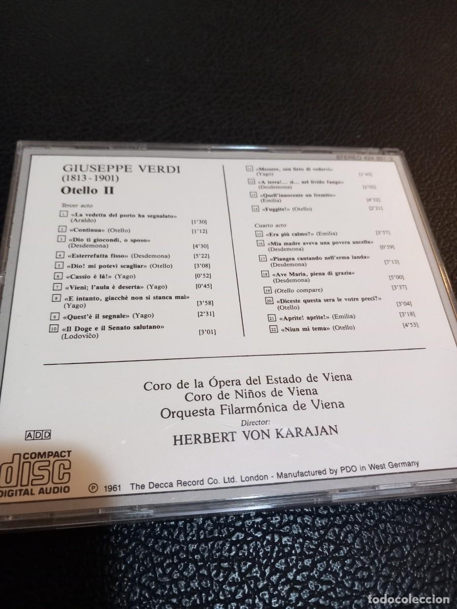CDs de m&uacute;sica: la gran opera - verdi - otello - cd - Foto 2