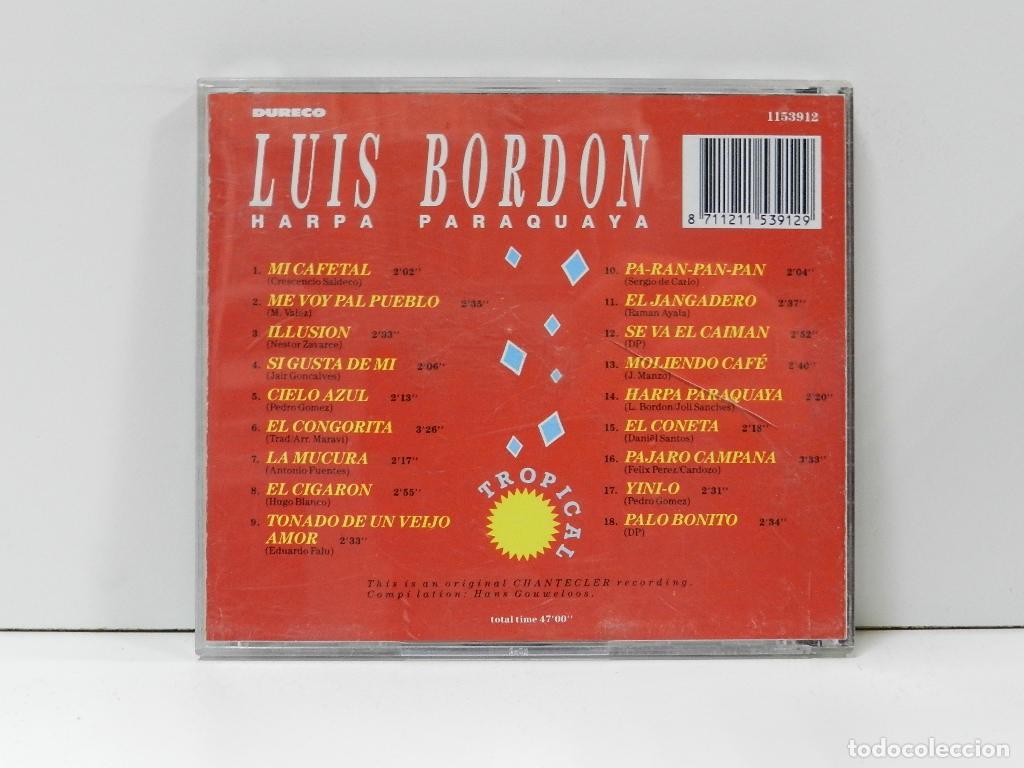CDs de m&uacute;sica: DISCO CD. Luis Bordon &ndash; Harpa Paraguaya. COMPACT DISC. - Foto 2