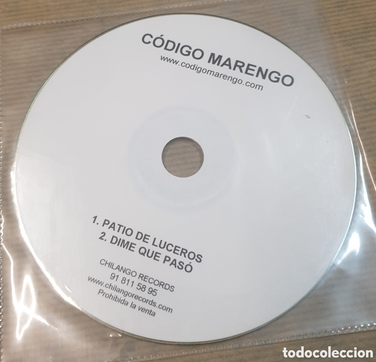 CDs de m&uacute;sica: Codigo marengo - patio de luceros. Cd single - Foto 1