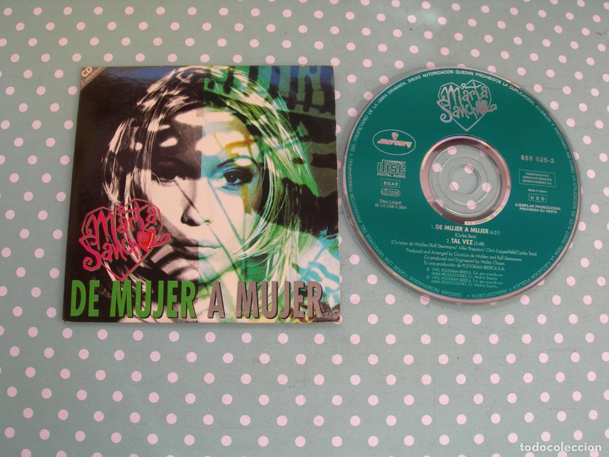 CDs de m&uacute;sica: MARTA S&Aacute;NCHEZ / DE MUJER A MUJER + 1 / CD SINGLE / POP - Foto 1