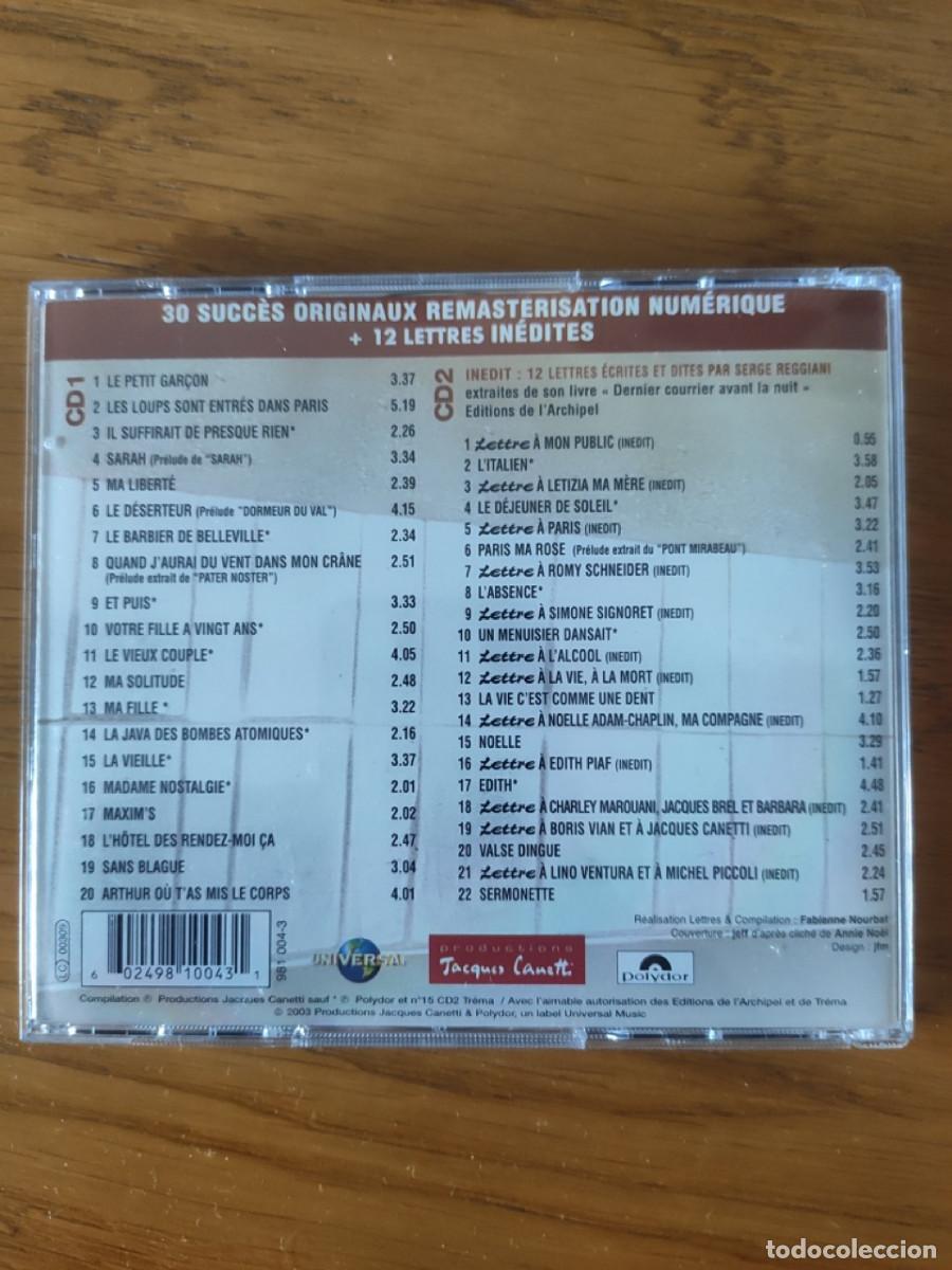 CDs de m&uacute;sica: Serge Reggiani SUCCES & CONFIDENCES - Foto 2