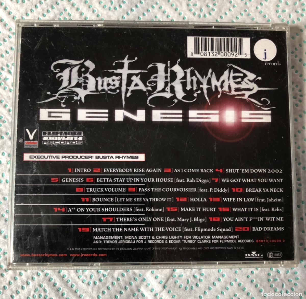 CDs de m&uacute;sica: BUSTA RHYMES. Genesis. 2001 - Foto 2
