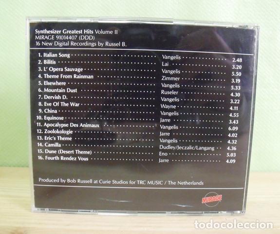 CDs de m&uacute;sica: Disco CD Synthesizer Greatest Hits Volumen 2 - Foto 2