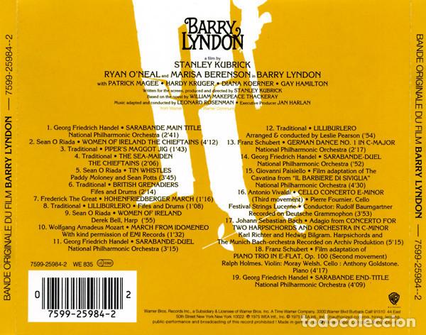 CDs de m&uacute;sica: BARRY LYNDON / Leonard Rosenman CD BSO - Foto 2