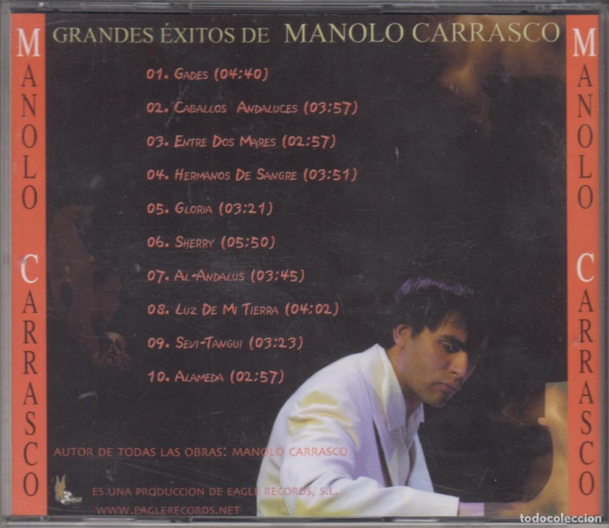 CDs de m&uacute;sica: Grandes &eacute;xitos de Manolo Carrasco cd 2002 - Foto 2