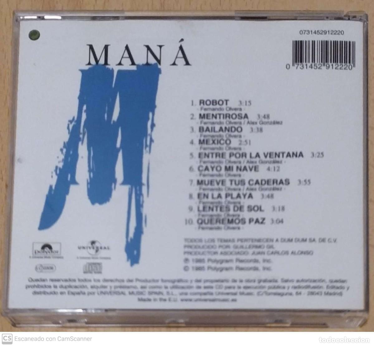 CDs de m&uacute;sica: MANA (MANA) CD 1996 Edici&oacute;n Europea - Foto 2