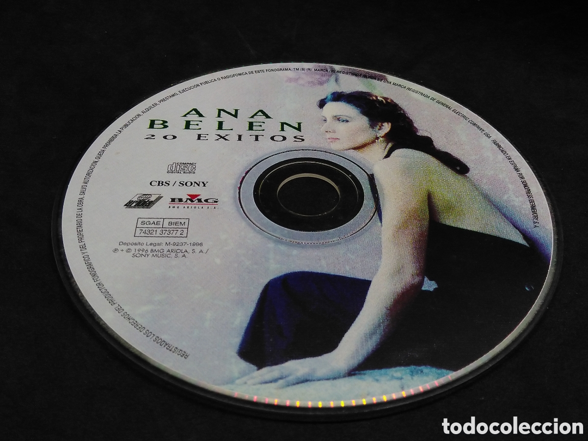 CDs de m&uacute;sica: ANA BEL&Eacute;N - 20 &Eacute;XITOS - 1996 - CD - DISCO VERIFICADO - Foto 6